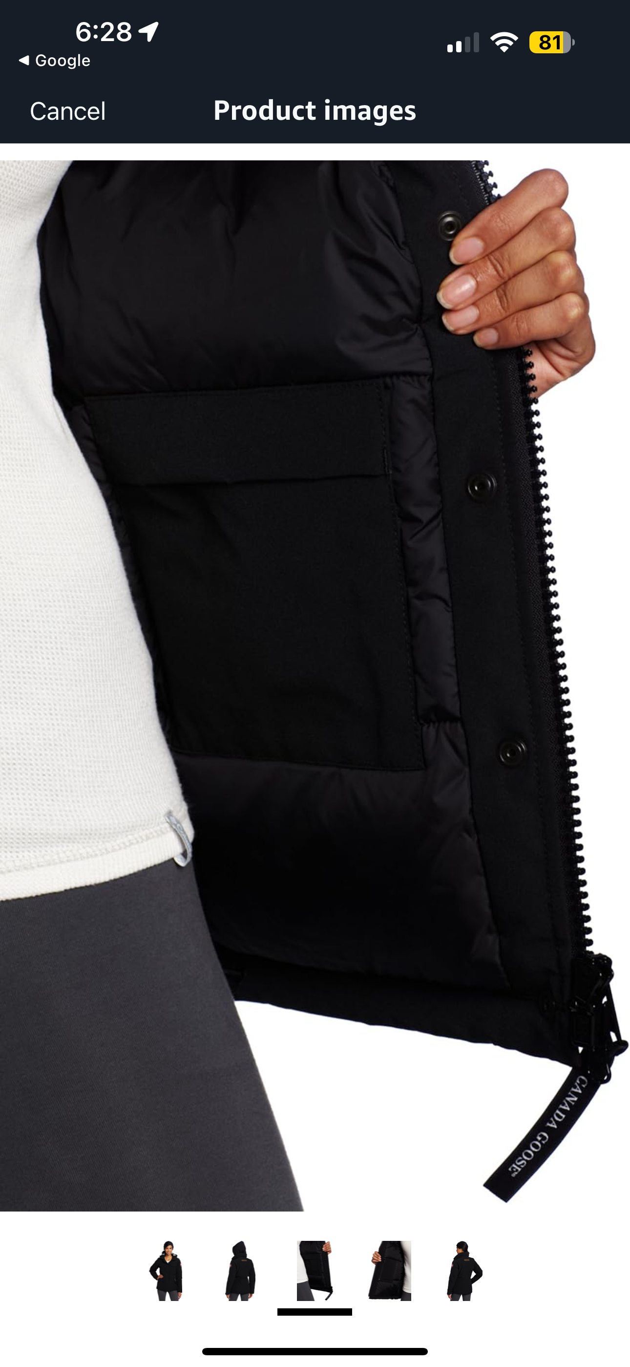 Nwot CANADA GOOSE Burnett Jacket Black 800 Fill Power White Duck Down - Large