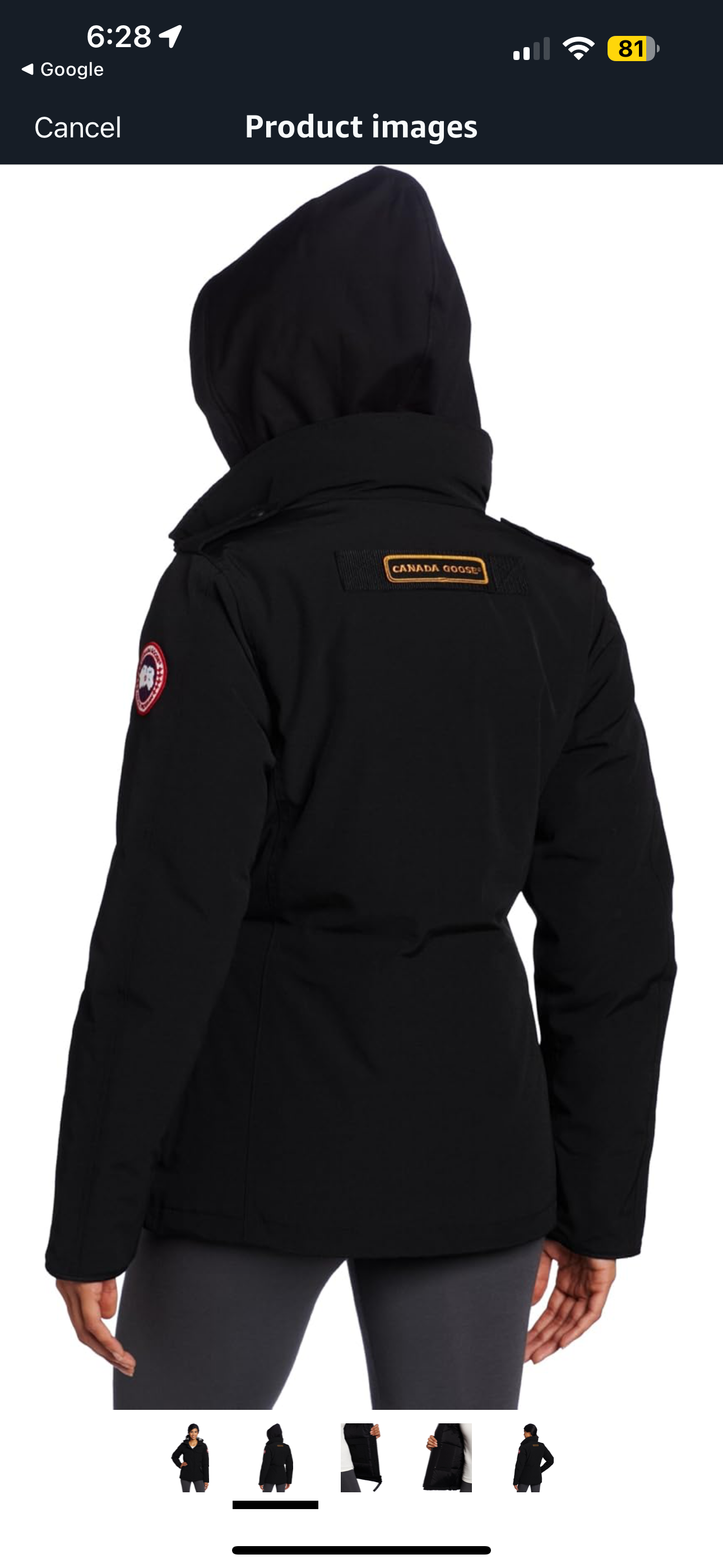 Nwot CANADA GOOSE Burnett Jacket Black 800 Fill Power White Duck Down - Large