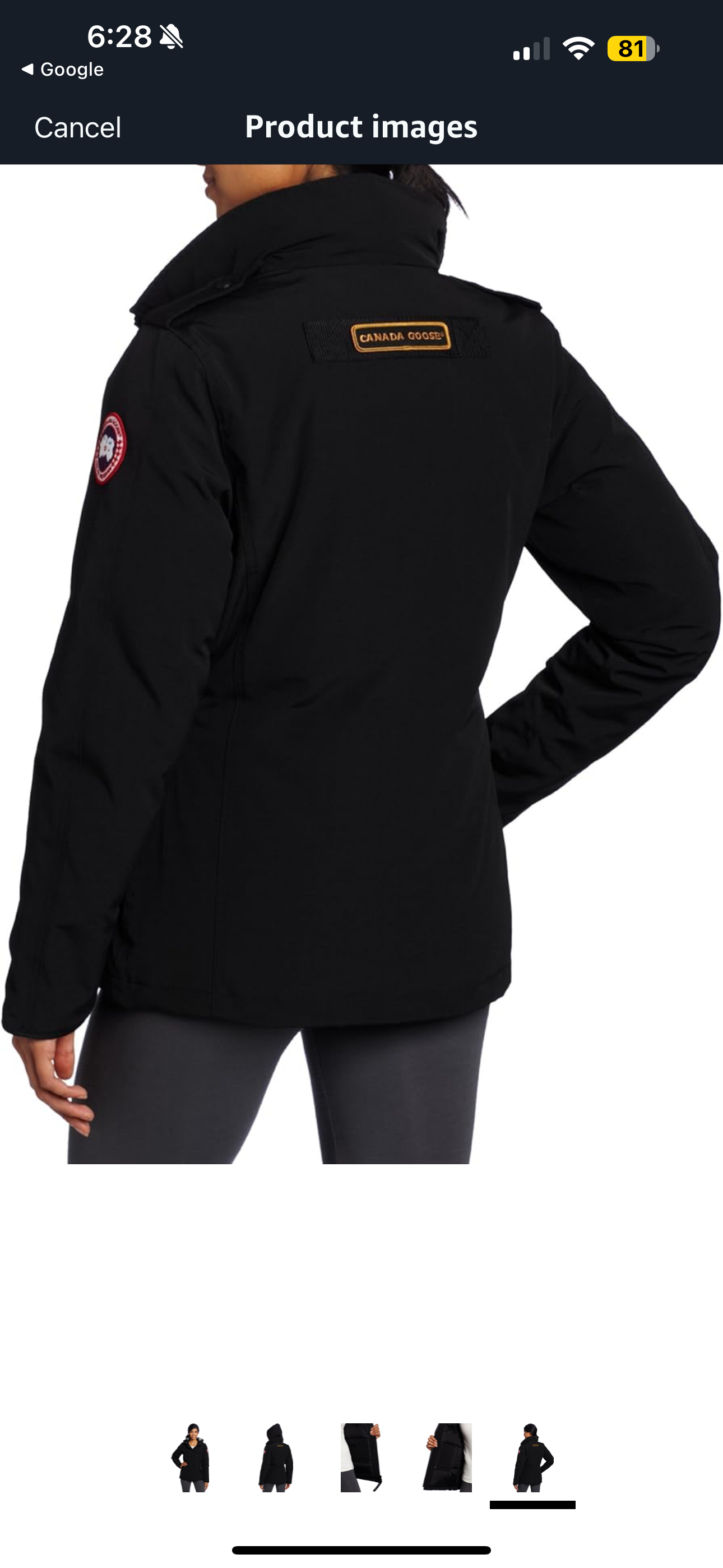 Nwot CANADA GOOSE Burnett Jacket Black 800 Fill Power White Duck Down - Large