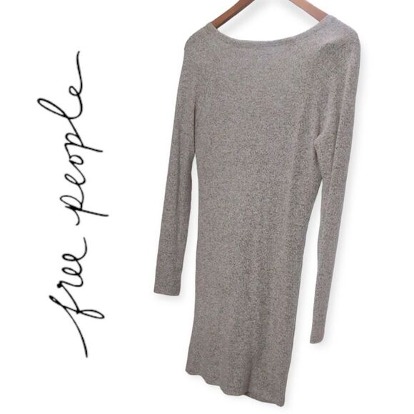 Free People Women's Ginger Tie-Waist Mini Long Sleeve Dress