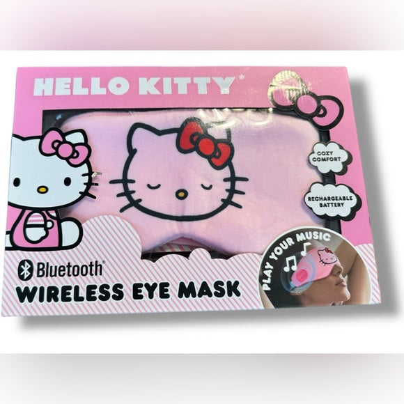 New Hello Kitty Bluetooth Wireless Eye Mask - Cozy Plush Sleep Mask