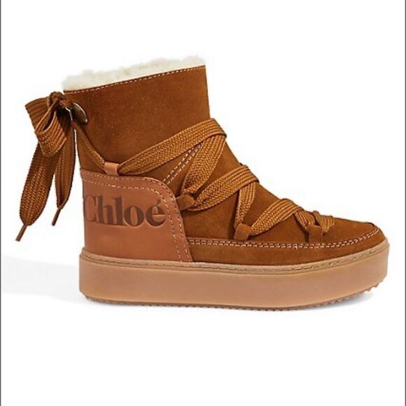 SEE by Chloé Charlee Shearling-Lined Moc Boots