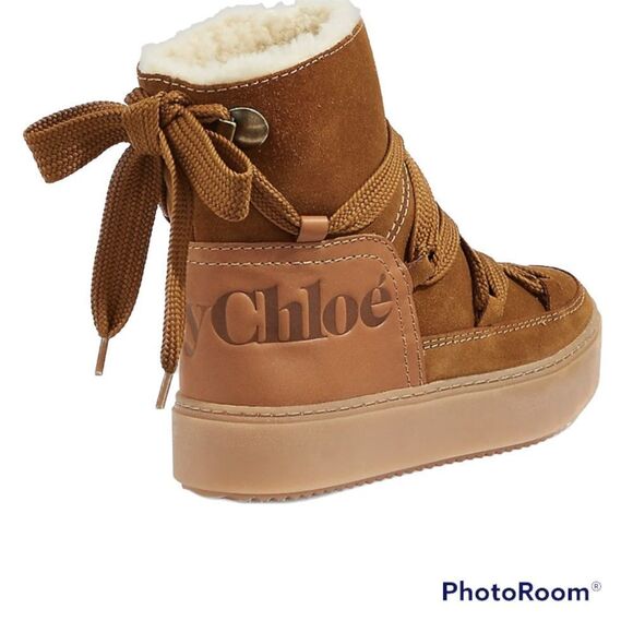 SEE by Chloé Charlee Shearling-Lined Moc Boots