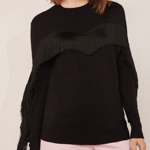 Like new worn once Ted Baker Aniebal Fringe and Ruffle Jumper
