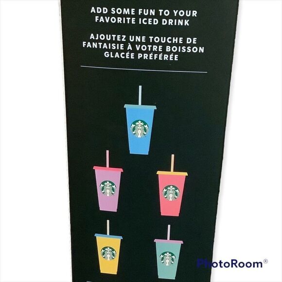 STARBUCKS limited edition boxed summer cold cup set, new in box/nwt