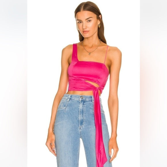 New Free People Mila Top in Festival Fuschia