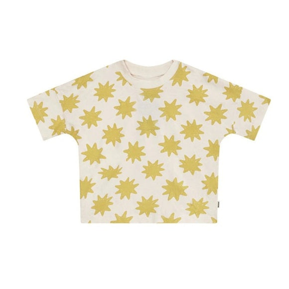 New Bonds Kids Drop Shoulder Tee - Beaming Star Yellow - size: 7