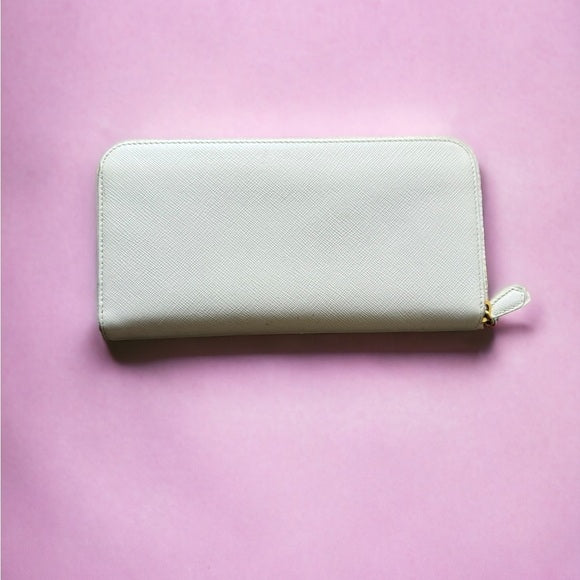 Authentic Prada Saffiano Trend Leather Zip Wallet