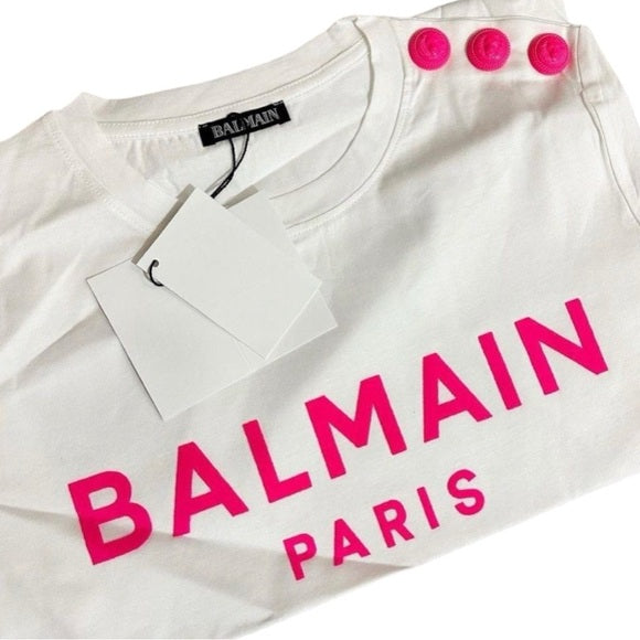 New authentic New with tags Hot pink Balmain t-shirt