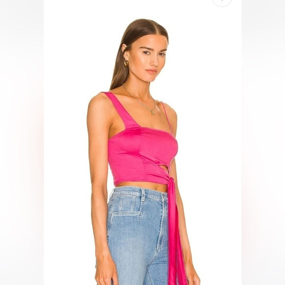 New Free People Mila Top in Festival Fuschia