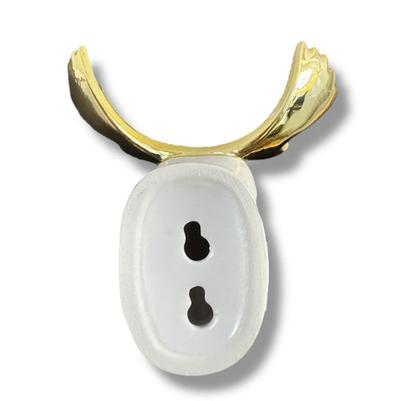 Moose with gold horn wall decor