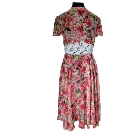 Free people Long Floral Sheer Dress Cover Up Womens