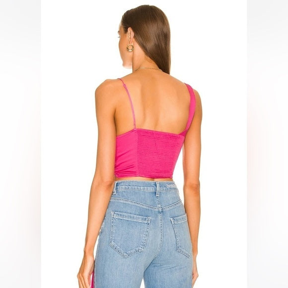 New Free People Mila Top in Festival Fuschia