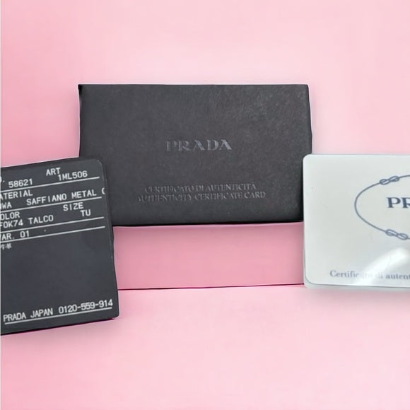 Authentic Prada Saffiano Trend Leather Zip Wallet