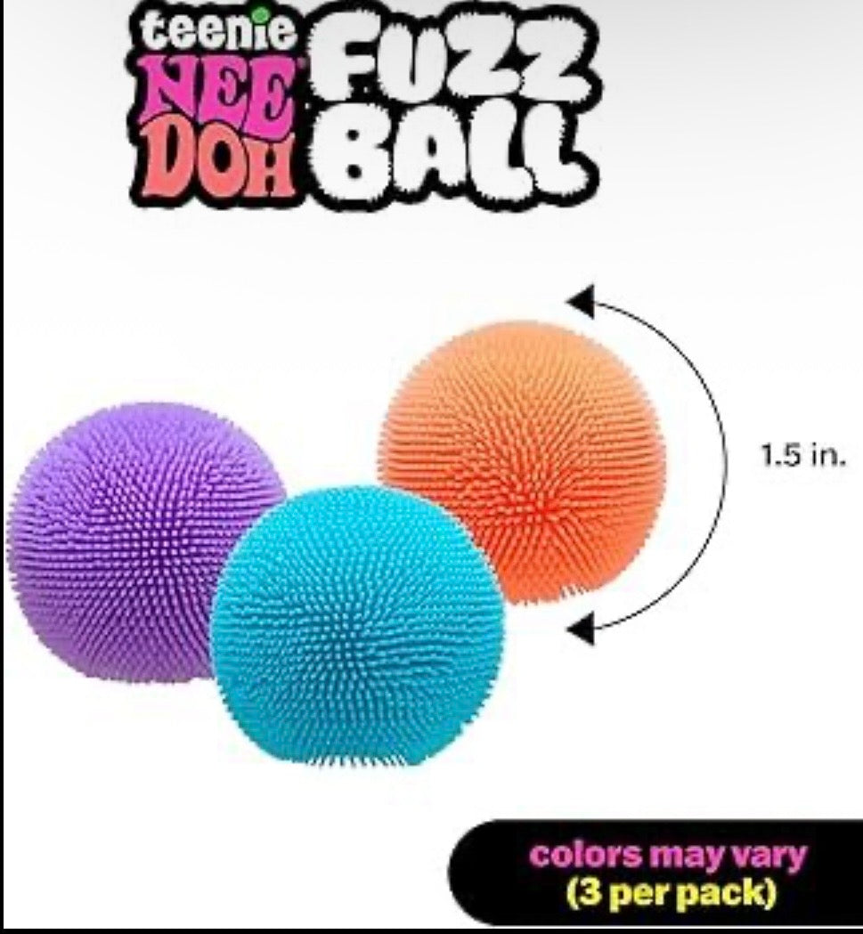 Authentic Needoh Fuzz ball Needoh 3 pack