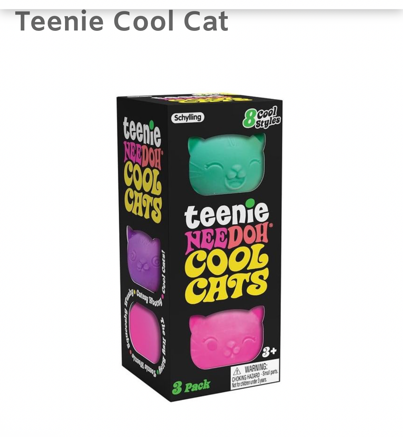 last one ! Authentic Needoh teenie cool cats pack of three