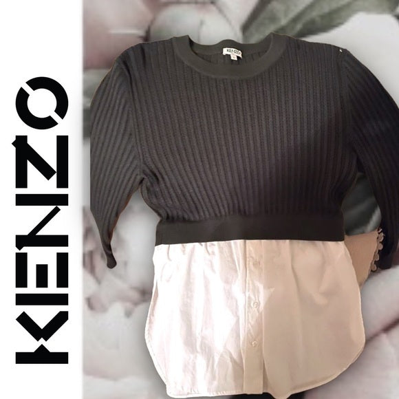 𝅺Kenzo Mixed Media Top